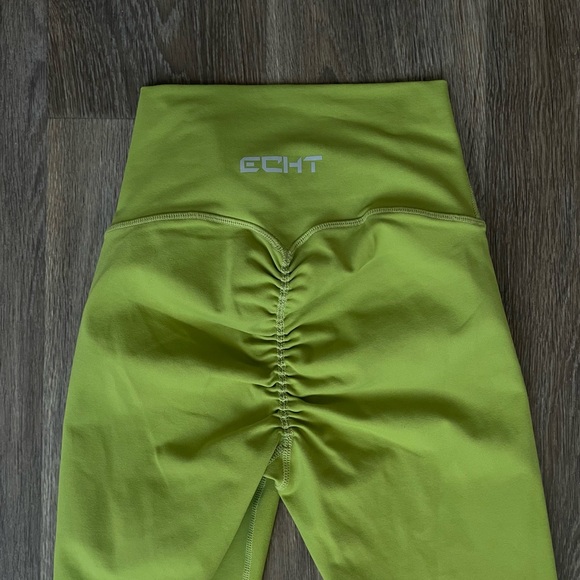 ECHT lime Green Seamless Scrunch Leggings High Rise Size XS - Picture 5 of 5